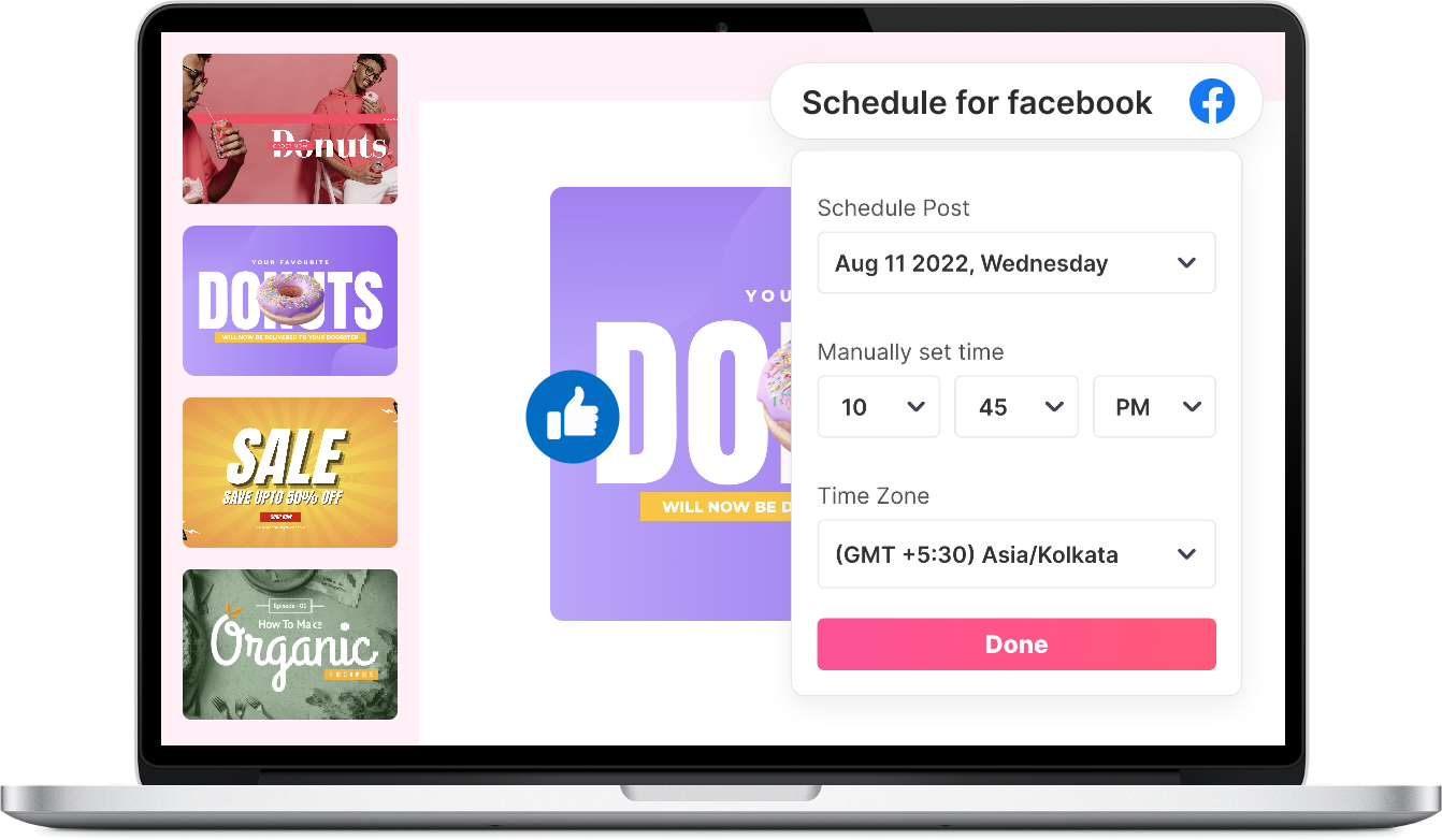 Create/schedule Facebook post